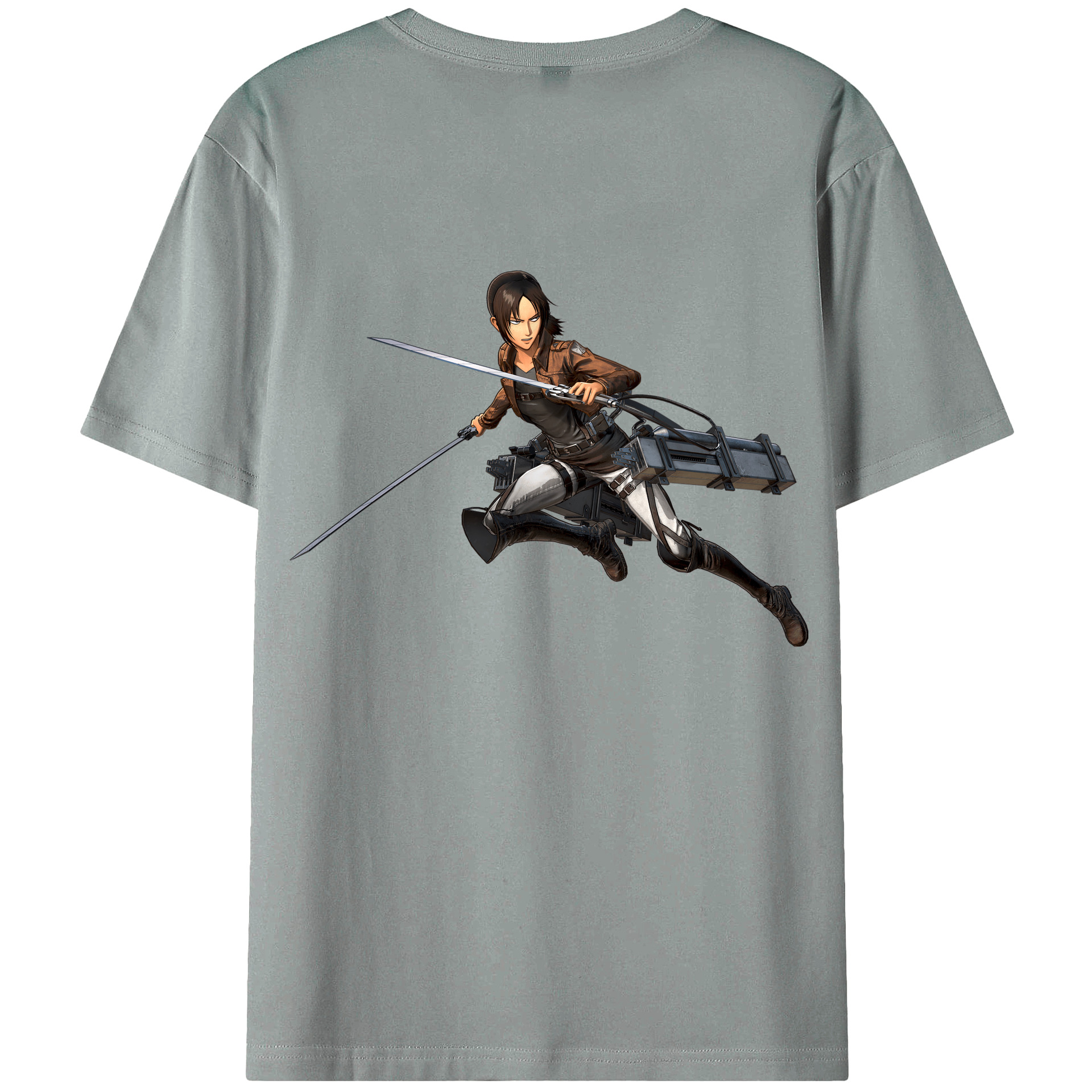 （画像用） 進撃の巨人 Attack on Titan 綿100％ メンズ半袖Tシャツ（バックプリント） 通気性